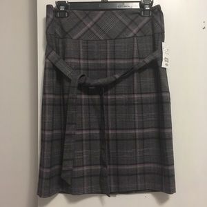 Purple plaid skirt